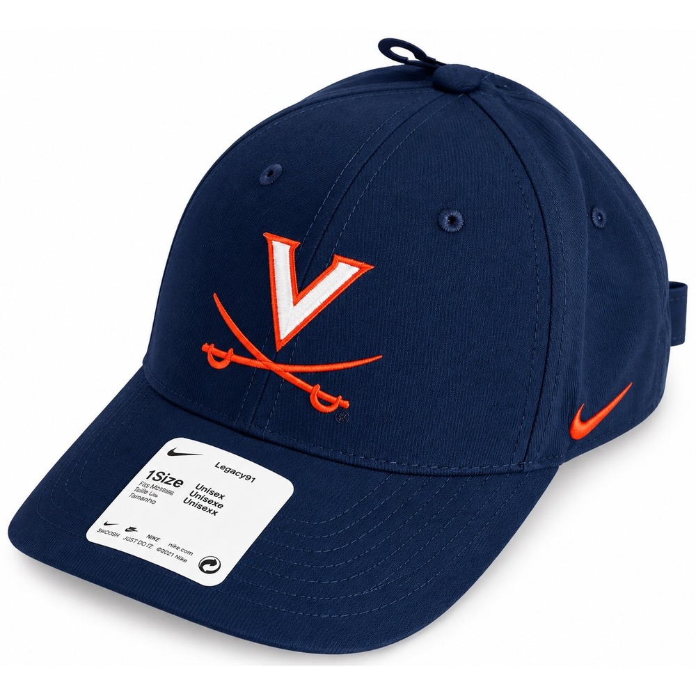 Nike Virginia Cavaliers UVA Legacy91 Hat Navy Adjustable Performance Cap New